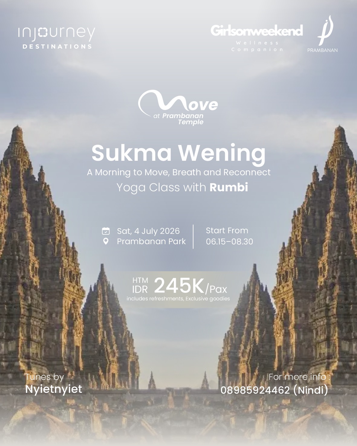 Sukma Wening Yoga at Prambanan Poster
